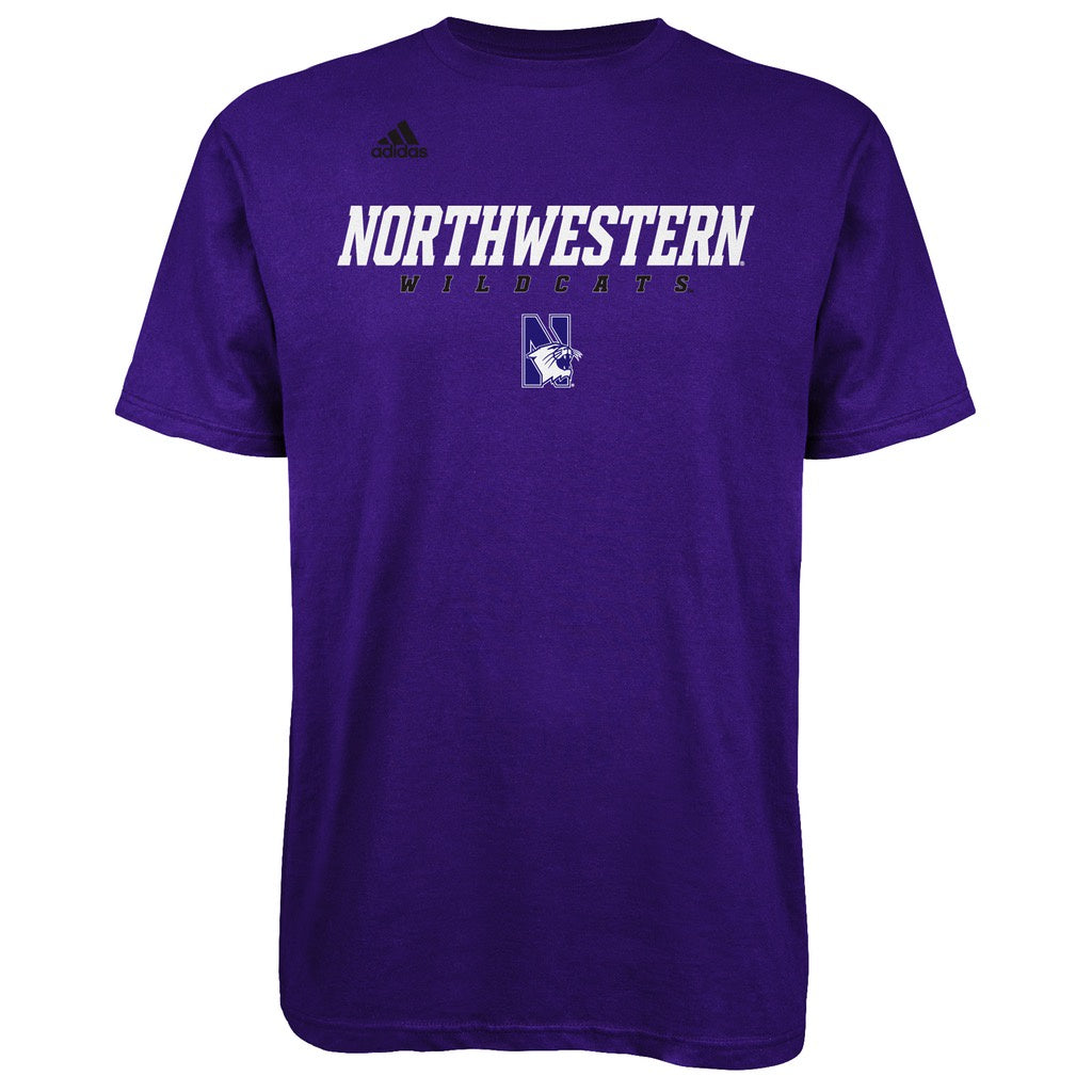 adidas Northwestern Wildcats Sideline Go To Purple T-Shirt