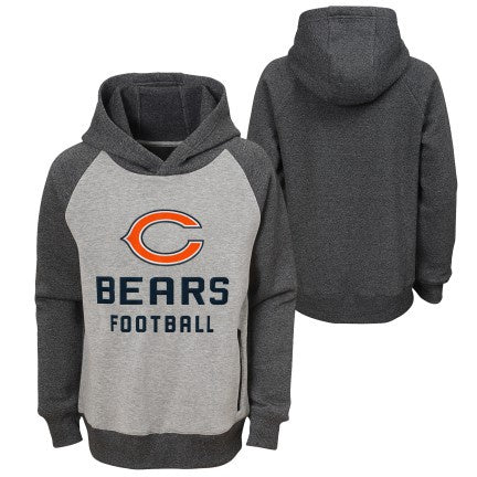 Youth Chicago bears Chicago Bears Foundation Raglan Pullover Hoodie