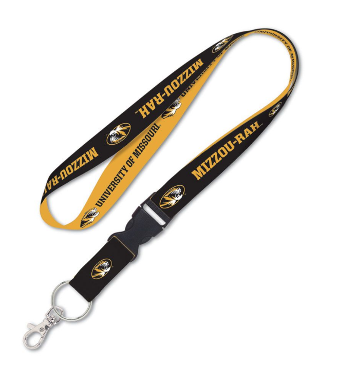 Missouri Tigers Double Sided Lanyard With Detachable Buckle