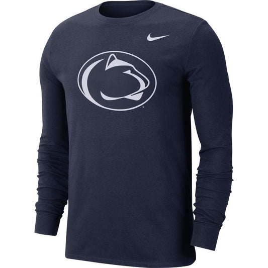 Men's Penn State Nittany Lions Long Sleeve Navy College Nike Dri-Fit Tee