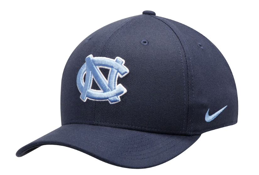 North Carolina Tar Heels Nike Navy Team Classic Logo 99 One Size Swoosh Performance Flex Hat