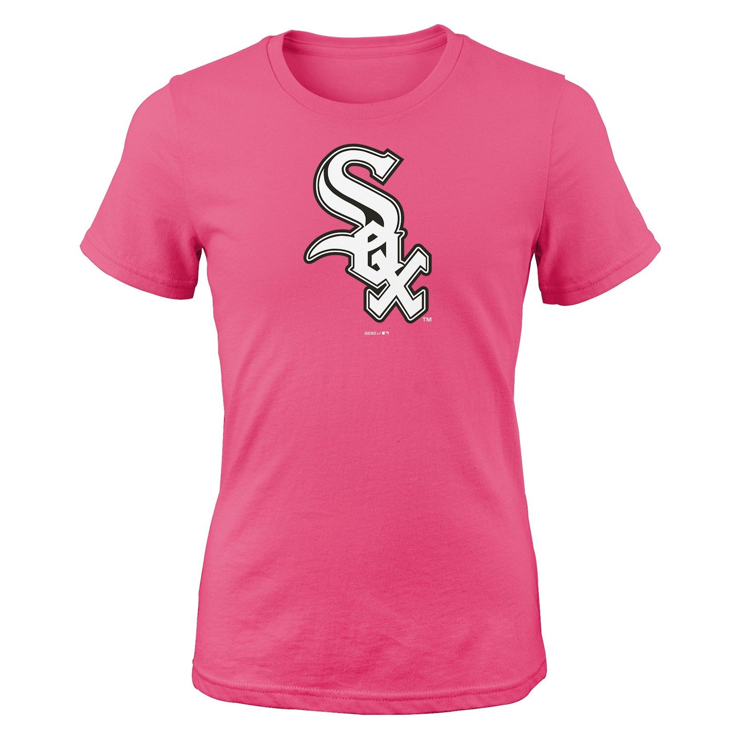 Youth Girls Chicago White Sox Pink Primary Logo Tee
