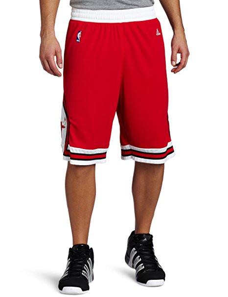 Mens Chicago Bulls Red Adidas Swingman Shorts