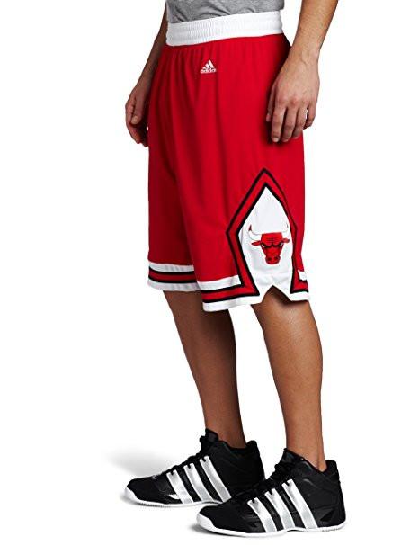 Mens Chicago Bulls Red Adidas Swingman Shorts