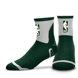 Mens NBA Logo For Bare Feet Surge Short Crew Kelly Green Socks - Pro Jersey Sports