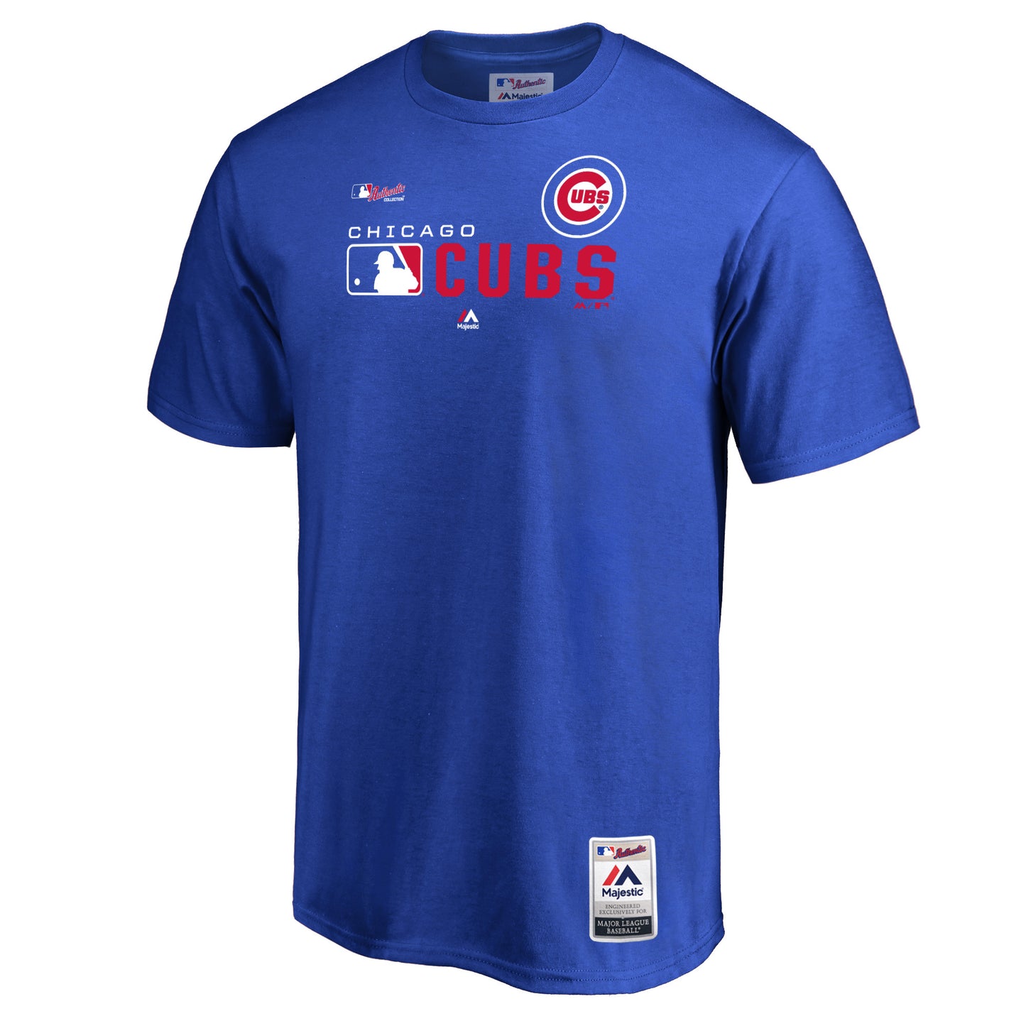 Men's Chicago Cubs Majestic Royal Blue Authentic Collection Team Distinction T-Shirt