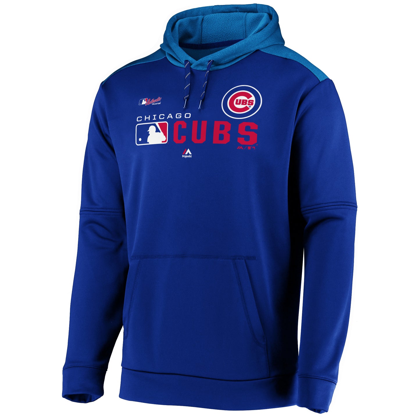 Men's Chicago Cubs Majestic Royal Authentic Collection Team Distinction Pullover Hoodie