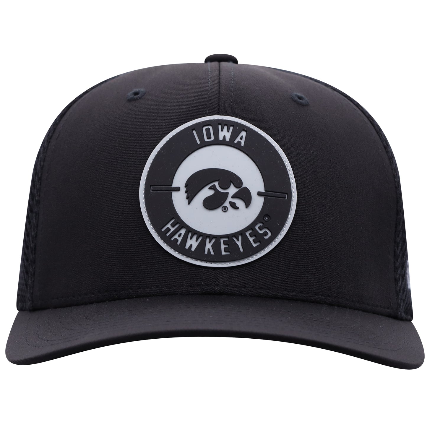 Men's Top Of The World Iowa Hawkeyes Black Abbott One Fit Flex Fit Hat