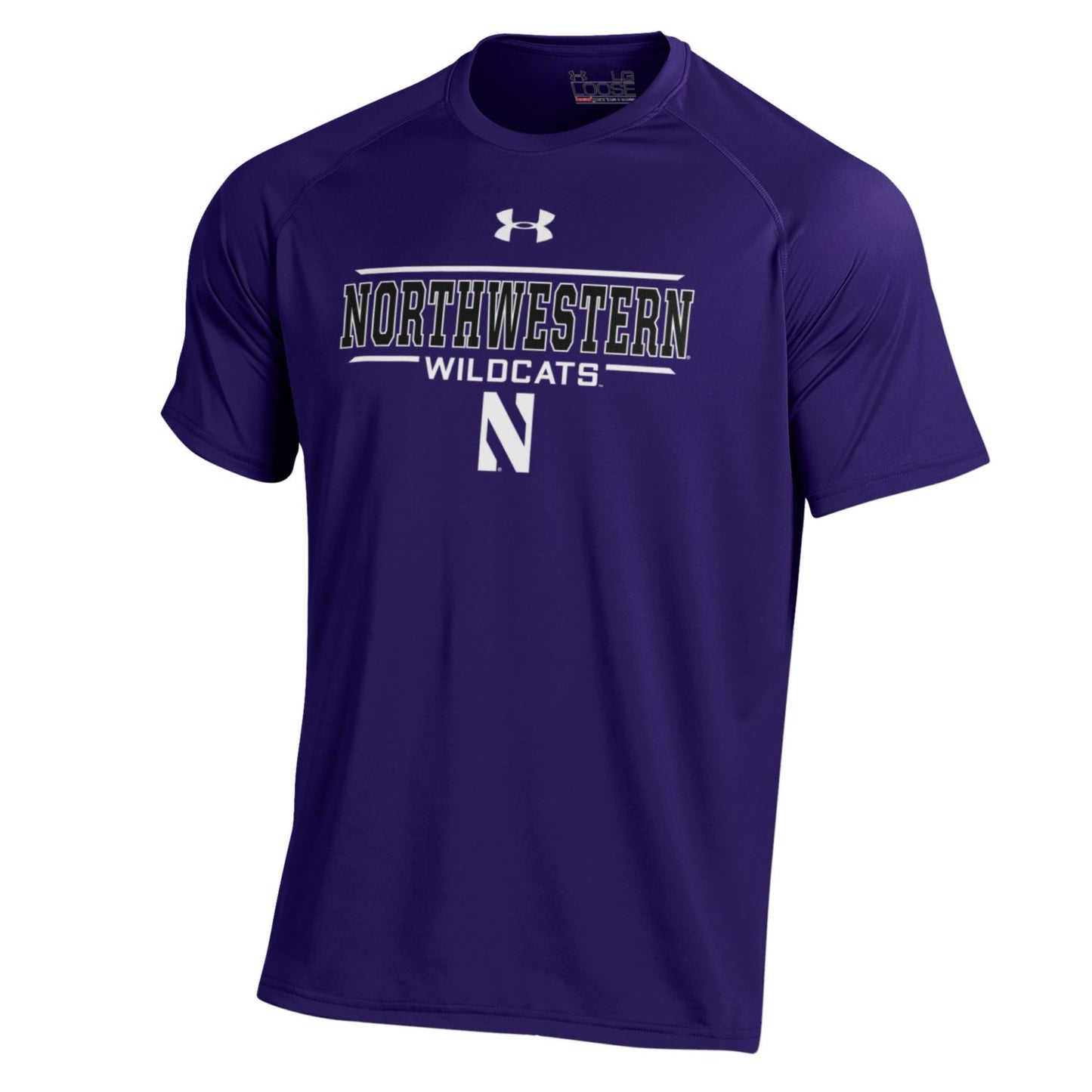 Men's NCAA Northwestern Wildcats Heatgear Purple Short Sleeve Tech Tee