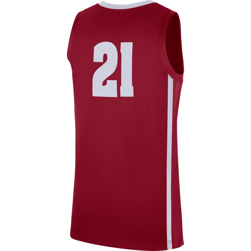 Men's NCAA Alabama Crimson Tide Nike #21 Crimson Replica Basketball Jersey