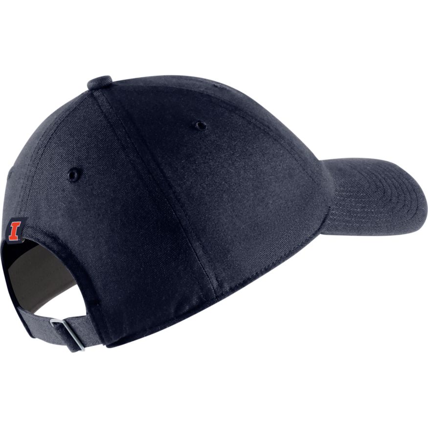 Illinois Fighting Illini Nike Heritage 86 Arch Navy Adjustable Performance Hat