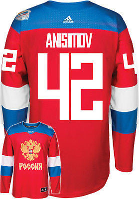 Men's Artemi Anisimov Team Russia Hockey adidas 2016 World Cup of Hockey Jersey - Pro Jersey Sports
