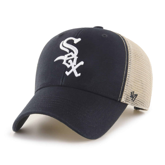 Chicago White Sox 47 Brand Black Flagship MVP Mesh Snapback Hat