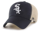 Chicago White Sox 47 Brand Black Flagship MVP Mesh Snapback Hat - Pro Jersey Sports