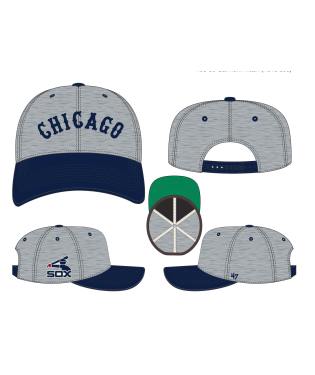 Chicago White Sox Cooperstown Gray Fly Out 47 Brand Midfield Hat