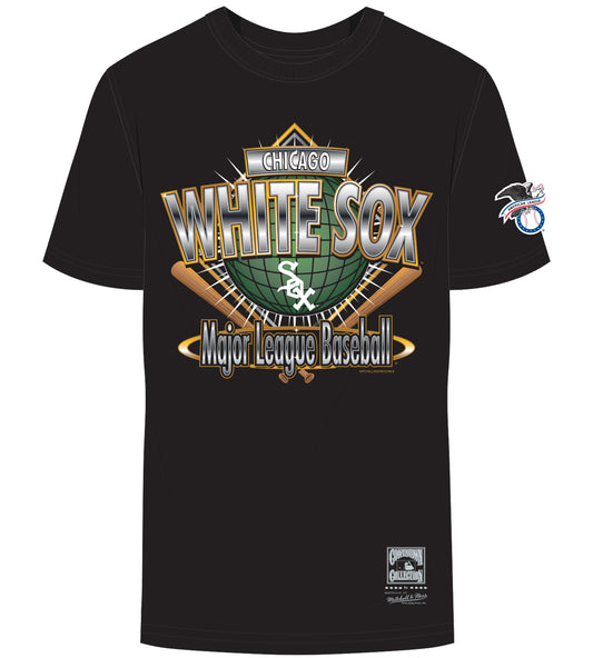 Men's Chicago White Sox Mitchell And Ness Cooperstown Collection Black First Pitch Tee