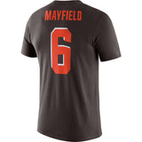 Men's Cleveland Browns Baker mayfield Nike Brown Player Pride Name & Number Performance T-Shirt - Pro Jersey Sports