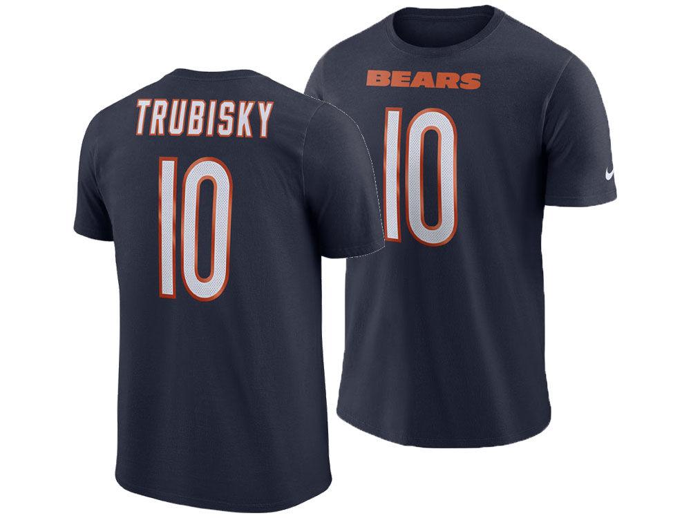 Men's Chicago Bears Mitchell Trubisky Nike Navy Player Pride Name & Number Performance T-Shirt
