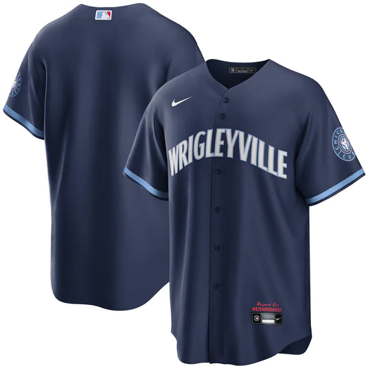 Men's Chicago Cubs  Nike Navy City Connect Replica Player Jersey