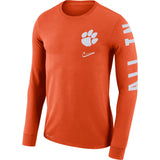 Mens Nike Clemson Tigers Mantra Orange Long Sleeve Tee - Pro Jersey Sports