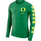Men's Oregon Ducks Nike College Dri-FIT Mantra Men's Long-Sleeve T-Shirt - Pro Jersey Sports