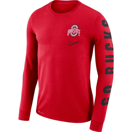 Men's Ohio State Buckeyes Nike College Dri-FIT Mantra Men's Long-Sleeve T-Shirt