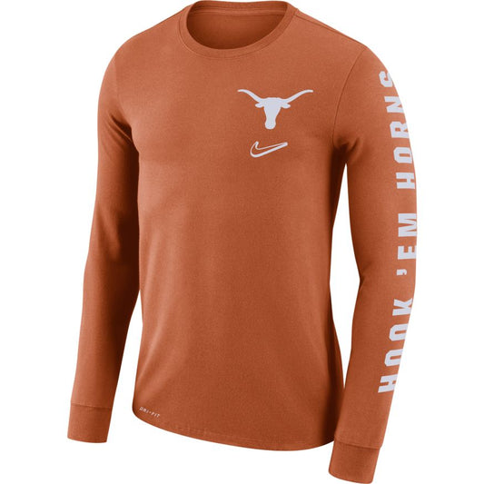 Men's Texas Longhorns Nike College Dri-FIT Mantra Long-Sleeve T-Shirt