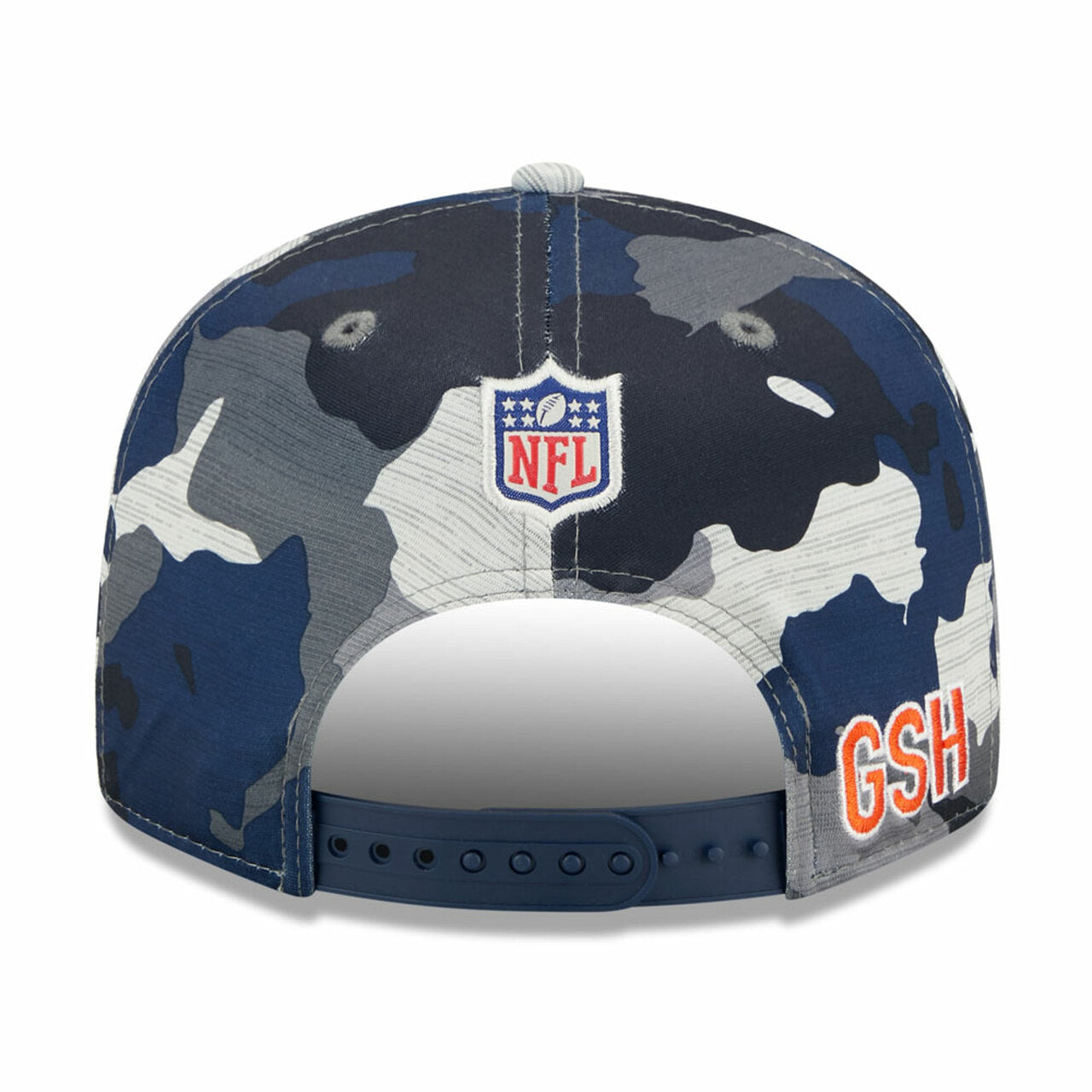 Men's Chicago Bears New Era Camo Mascot 2022 NFL Training Camp Official 9FIFTY Snapback Adjustable Hat