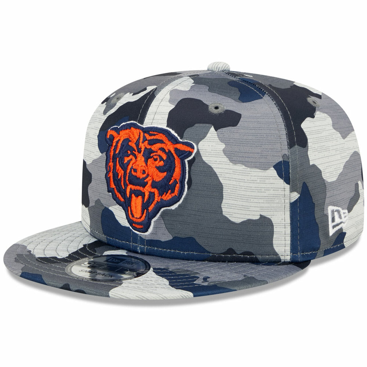 Men's Chicago Bears New Era Camo Mascot 2022 NFL Training Camp Official 9FIFTY Snapback Adjustable Hat