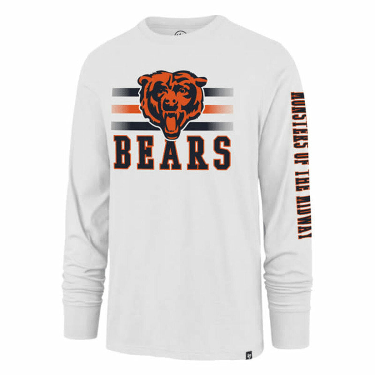 '47 Brand Men's Chicago Bears Power Rush Super Rival White Long Sleeve T-Shirt