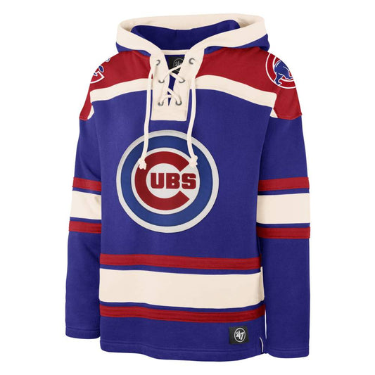 Men’s Chicago Cubs Royal Superior Lacer Hoodie By ’47 Brand