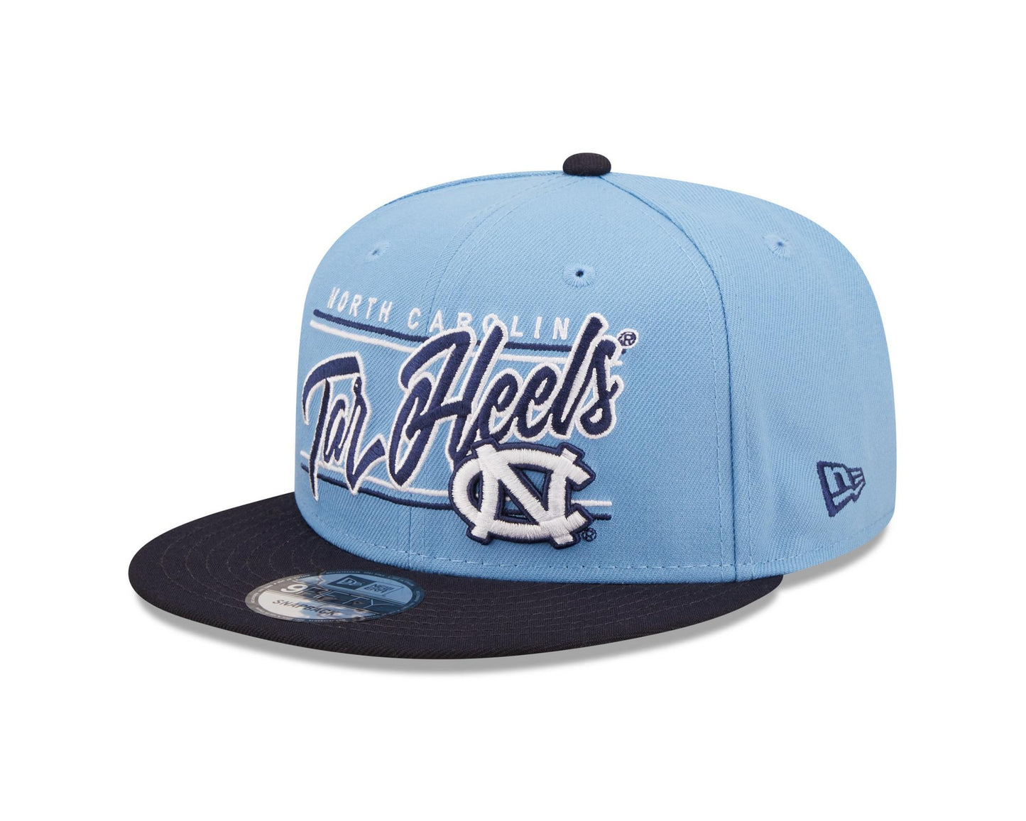 Men's New Era Carolina Blue North Carolina Tar Heels Team Script 9FIFTY Snapback Hat