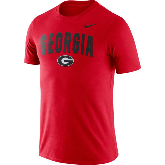 Men's Georgia Bulldogs Nike Arch Suede Tee- Red