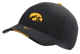 Nike Men's Iowa Hawkeyes Black AeroBill Swoosh Adjustable Classic 99 Football Sideline Hat - Pro Jersey Sports