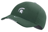 Nike Men's Michigan State Spartans Green AeroBill Swoosh Adjustable Classic 99 Football Sideline Hat - Pro Jersey Sports