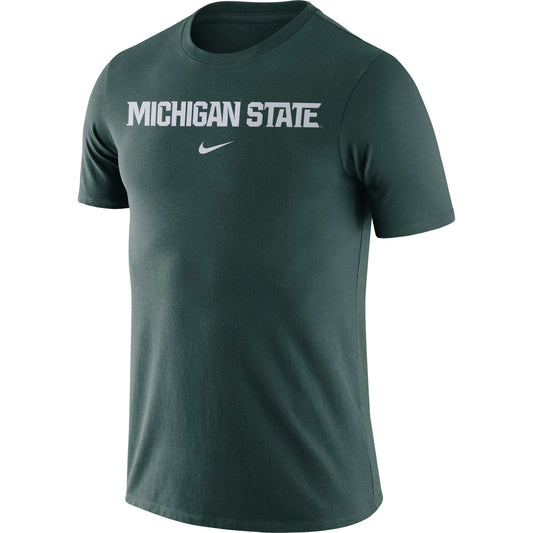 Men's Michigan State Spartans Nike Essential Wordmark T-Shirt – Green