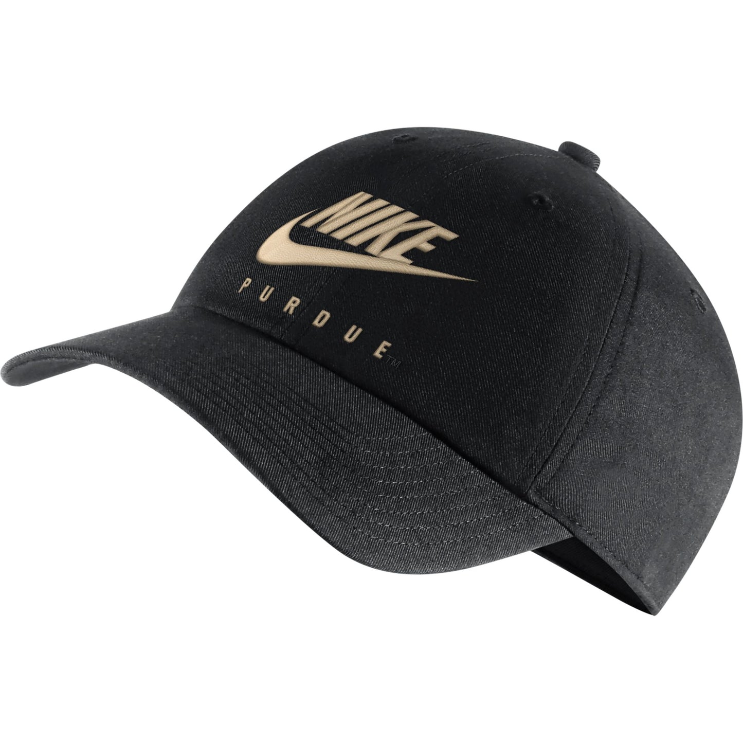 Men's Nike Purdue Boilermakers Futura Black Heritage 86 Performance Adjustable Hat