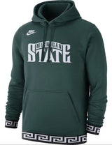 Men's Michigan State Spartans Green Retro Fleece Hoodie - Pro Jersey Sports
