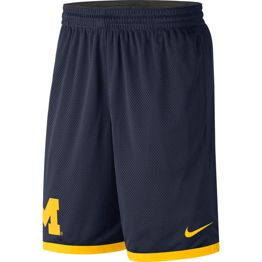Nike NCAA Michigan Wolverines Navy Dry Shorts