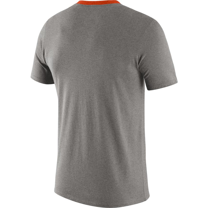 Men's Clemson Tigers Football Gray Vault Helmet Logo T-Shirt By Nike