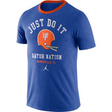Men's Florida Gators Football Royal Blue Vault Helmet Logo T-Shirt By Nike - Pro Jersey Sports