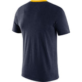Men's Michigan Wolverines Football Navy Vault Helmet Logo T-Shirt By Nike - Pro Jersey Sports