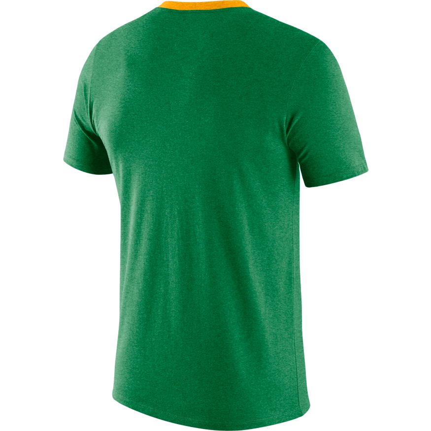 Men's Oregon Ducks Football Apple Green Vault Helmet Logo T-Shirt By Nike
