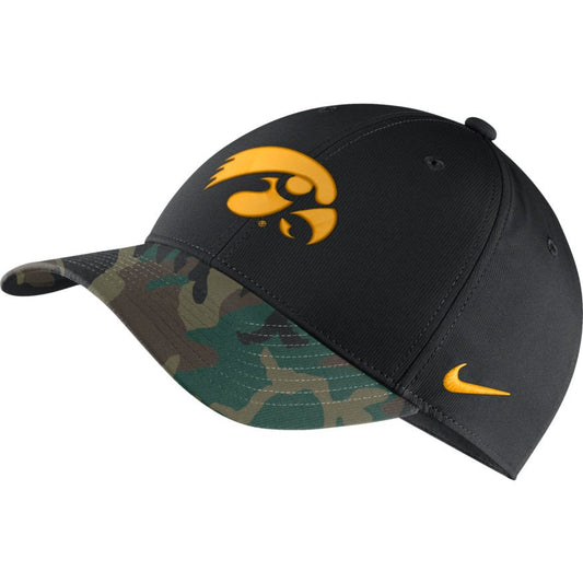 Iowa Hawkeyes Nike Legacy 91 2021 Veterans Camo Adjustable Hat