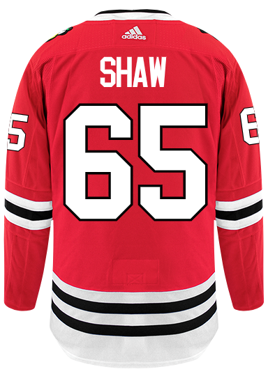 Men's Andrew Shaw Chicago Blackhawks Home Red Adidas Authentic Jersey (updated collar)