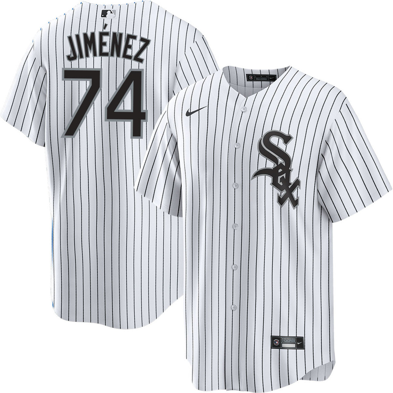 NIKE Men's Eloy Jimenez Chicago White Sox White Home Premium Replica Jersey