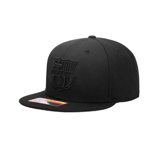 Barcelona FC Tonal Black Dusk Snapback Hat