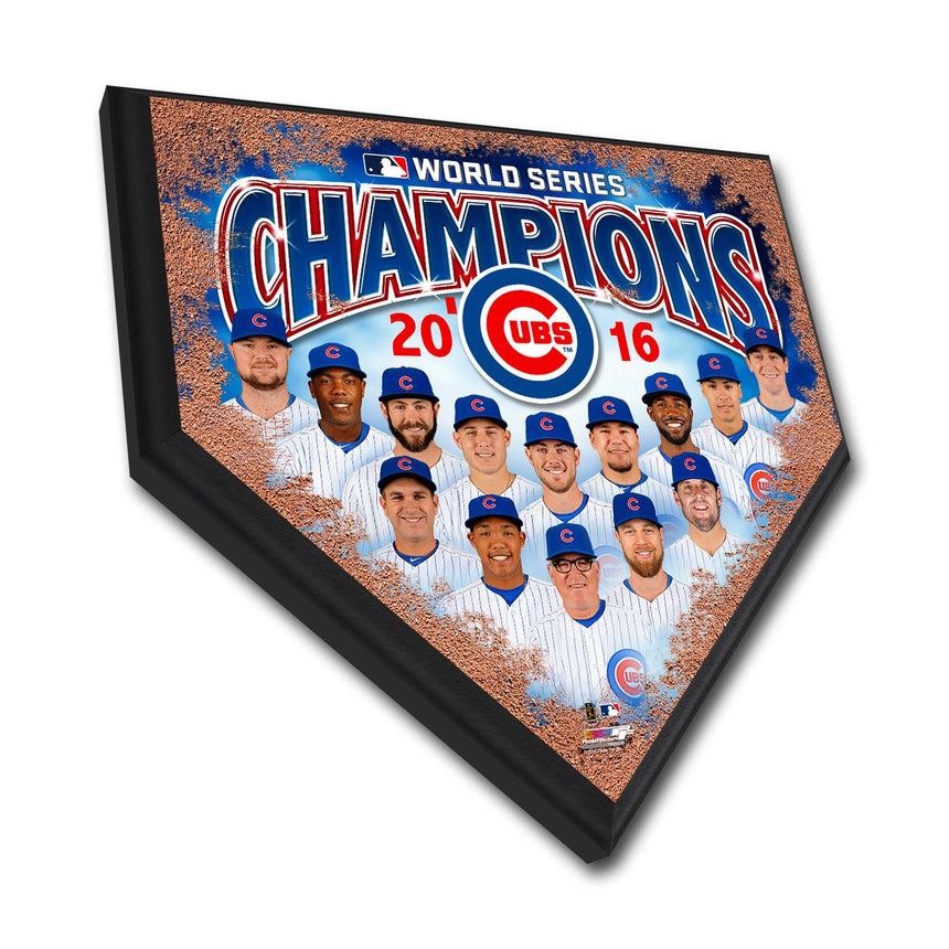 Chicago Cubs 2016 World Series Champions Home Plate Plaque - Pro Jersey Sports