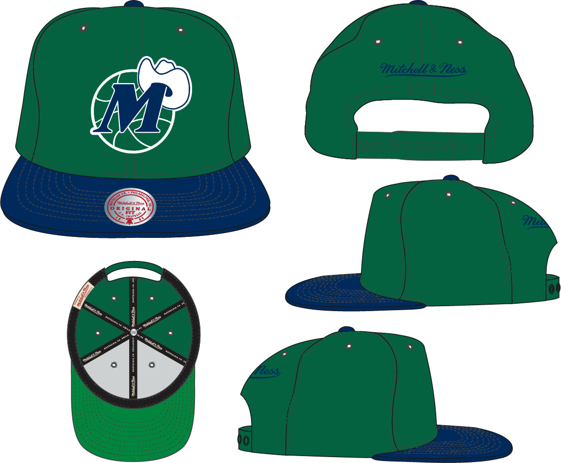 Men's Dallas Mavericks Mitchell & Ness 2 Tone 2.0 Snapback Hat