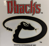 Arizona Diamondbacks Rico MLB Small Static Decal - Pro Jersey Sports